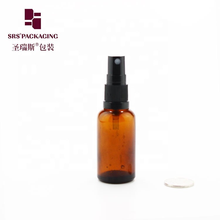 High quality empty amber perfume 30ml glass sprayer bottle 