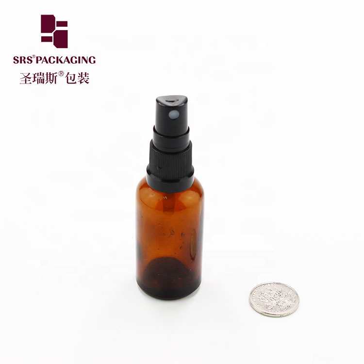 High quality empty amber perfume 30ml glass sprayer bottle 