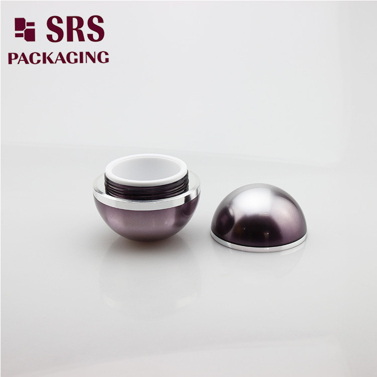 acrylic beautiful ball shape 50g 80g cosmetic cream jar for bady lotion