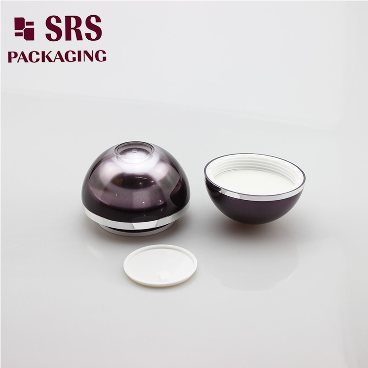 acrylic beautiful ball shape 50g 80g cosmetic cream jar for bady lotion