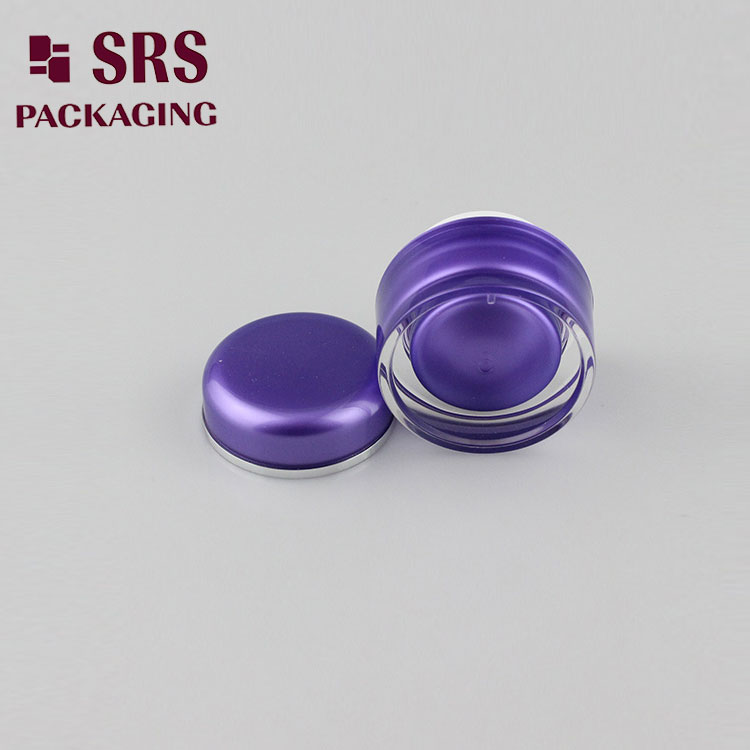 purple acrylic wholesale natual round shape 5g 10g 15g 30g 50g 100g 200g acrylic containers for cosmetic