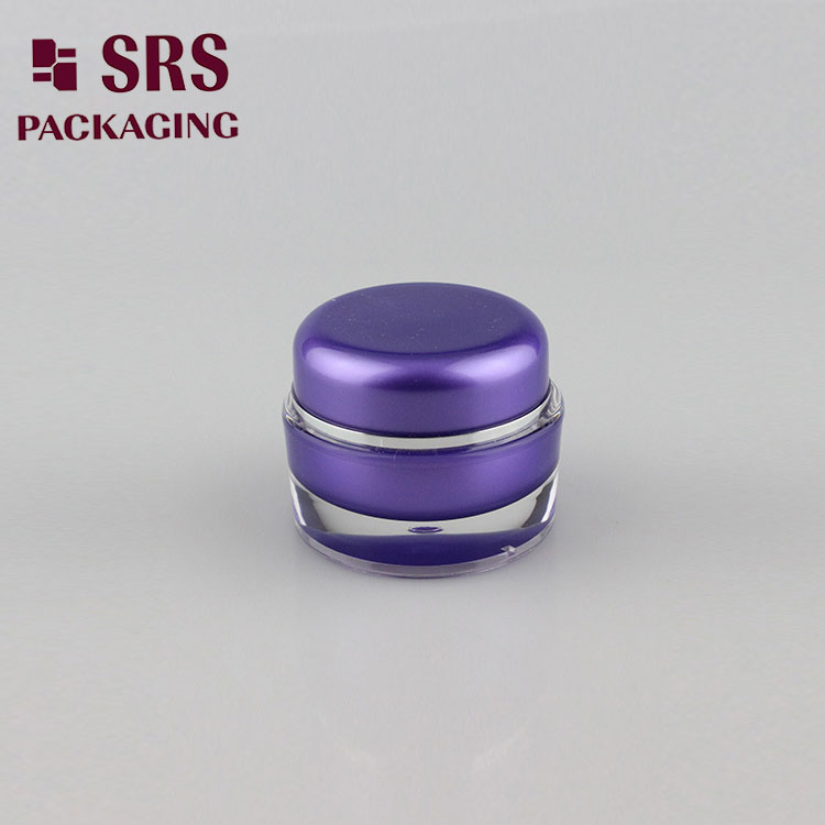 purple acrylic wholesale natual round shape 5g 10g 15g 30g 50g 100g 200g acrylic containers for cosmetic