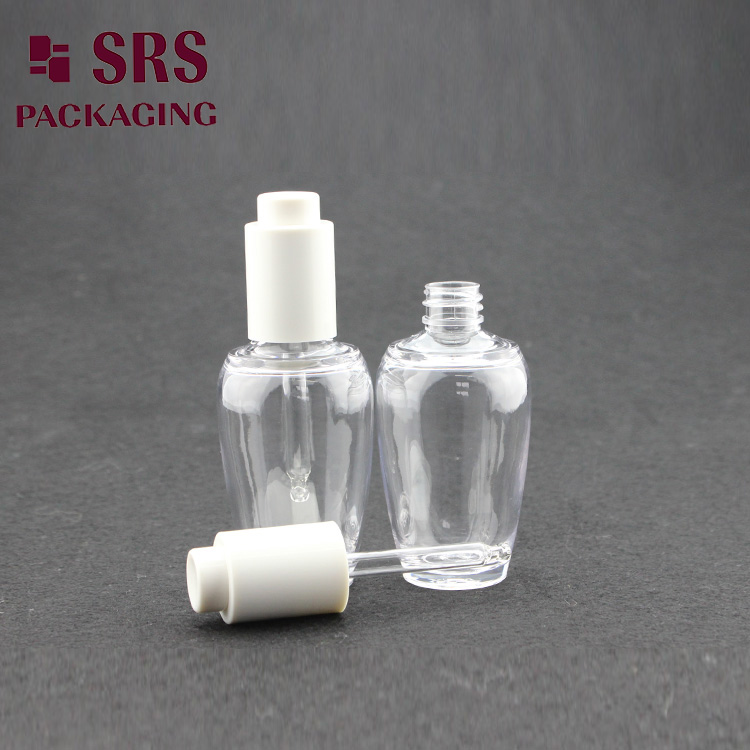 SRS beautifui luxury cosmetic 60ml pet dropper bottle with dropper cap				
