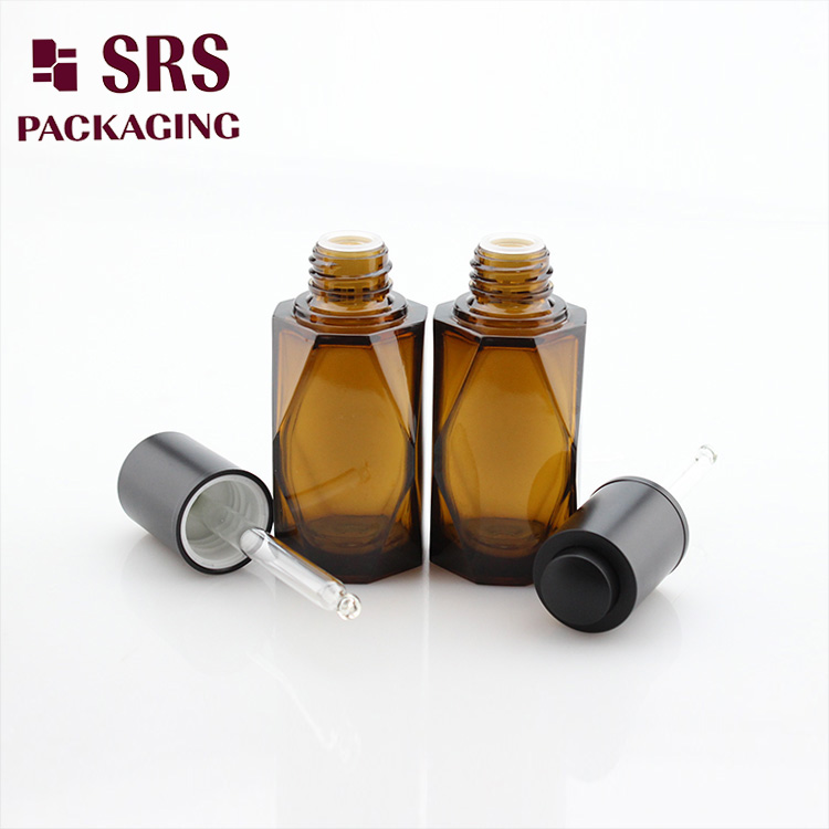 SRS high quality think bace special shape 40ml dropper bottles		
