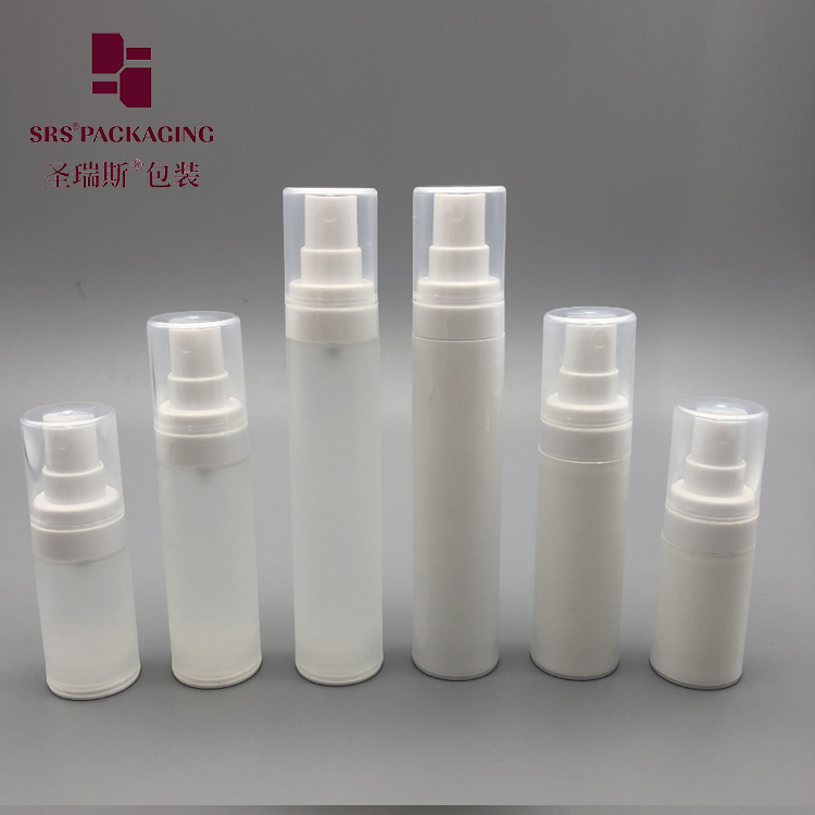 Eco-friendly recyclable plastic airless pump bottle 15ml 30ml 50ml for cosmetic packaging