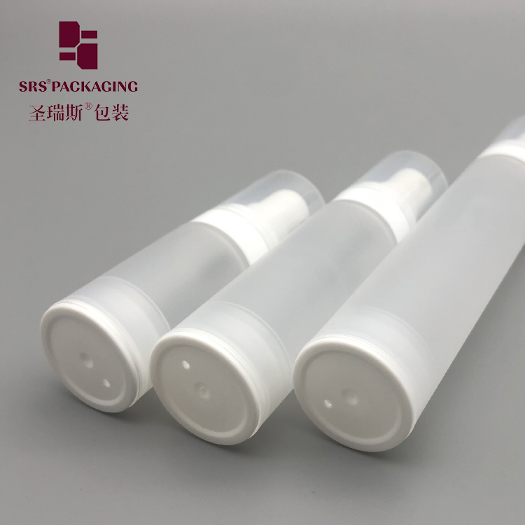 Eco-friendly recyclable plastic airless pump bottle 15ml 30ml 50ml for cosmetic packaging