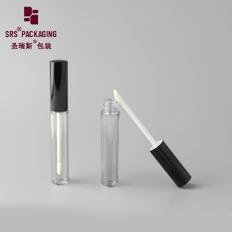 SRS Fashion Wholesale custom 10ml empty  lip gloss plastic containers with brush 