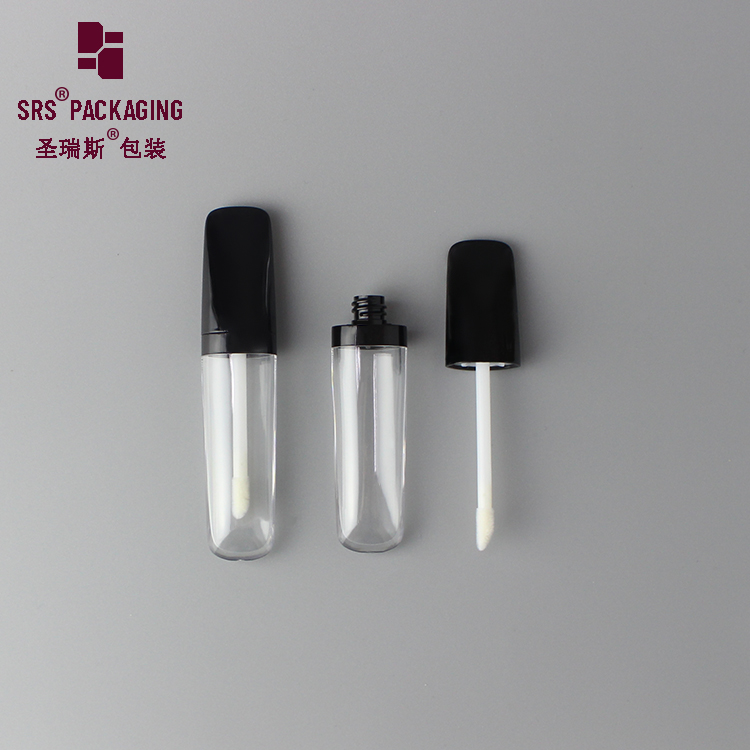 Private Label High Quality 7ml Cosmetics Plastic Special shape clear lip gloss tube 