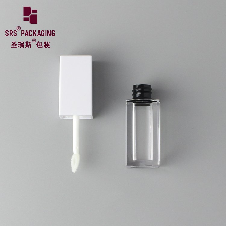 Square High Quality Cosmetics Empty 7ml Customized plastic lip gloss tube With Applicator 