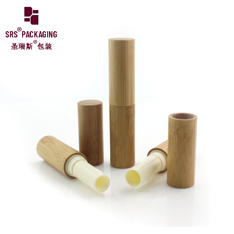 Private label nice empty hot selling custom bamboo lipgloss packaging with bamboo cap