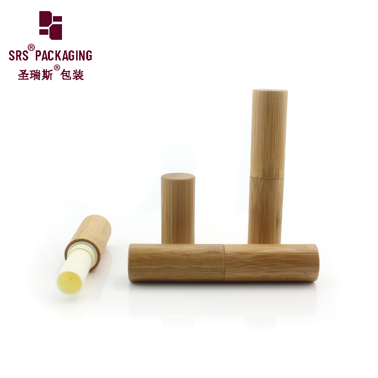 Private label nice empty hot selling custom bamboo lipgloss packaging with bamboo cap