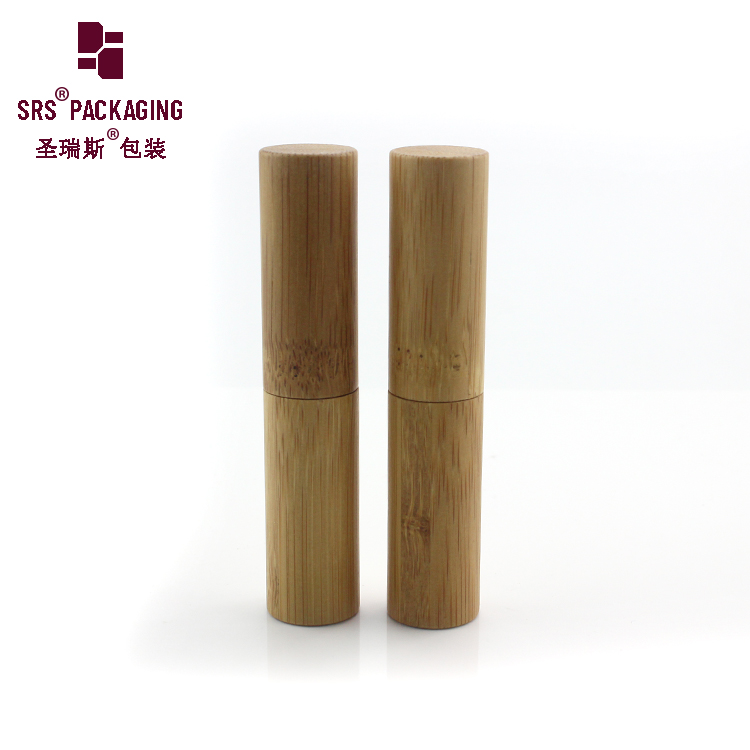 Private label nice empty hot selling custom bamboo lipgloss packaging with bamboo cap