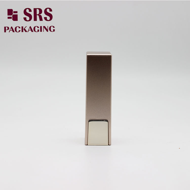 SRS cosmetics eco-friendly packaging case makeup gold empty plastic 5ml lip balm tube