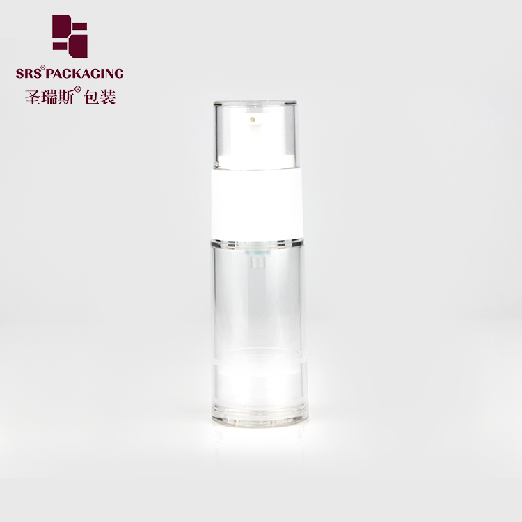 Wholesale Empty 15ml 30ml 50ml Pump Lotion Bottle Plastic airless pump bottle 30ml silver