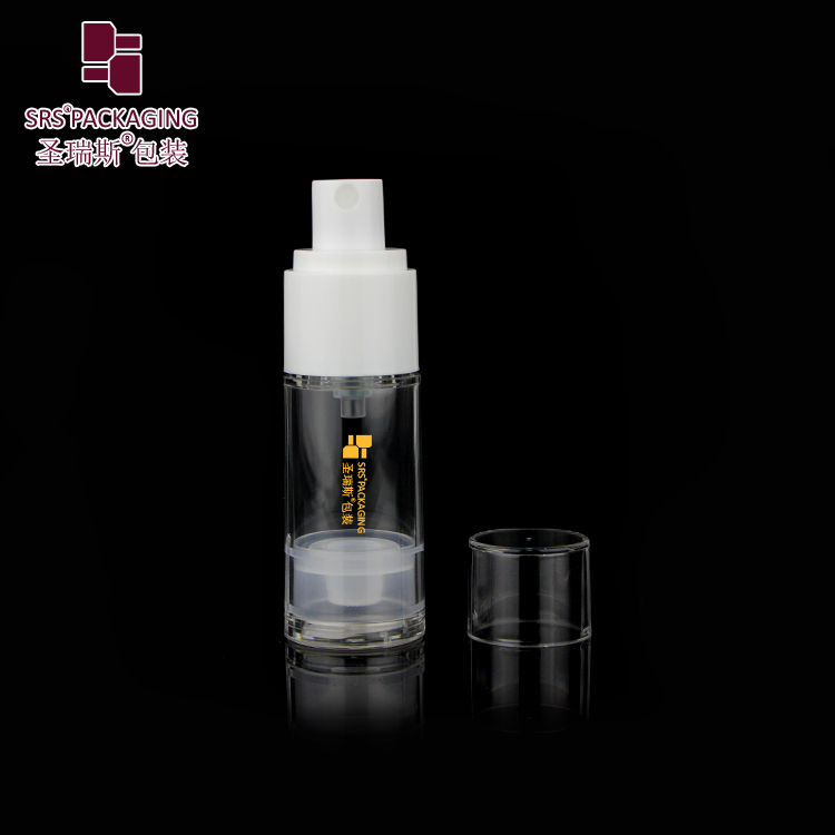 Wholesale Empty 15ml 30ml 50ml Pump Lotion Bottle Plastic airless pump bottle 30ml silver