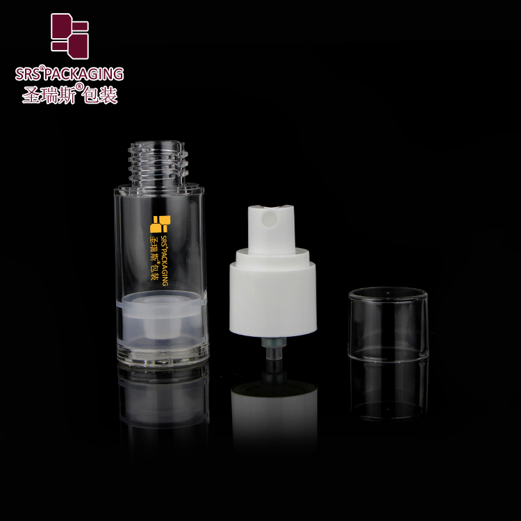 Wholesale Empty 15ml 30ml 50ml Pump Lotion Bottle Plastic airless pump bottle 30ml silver