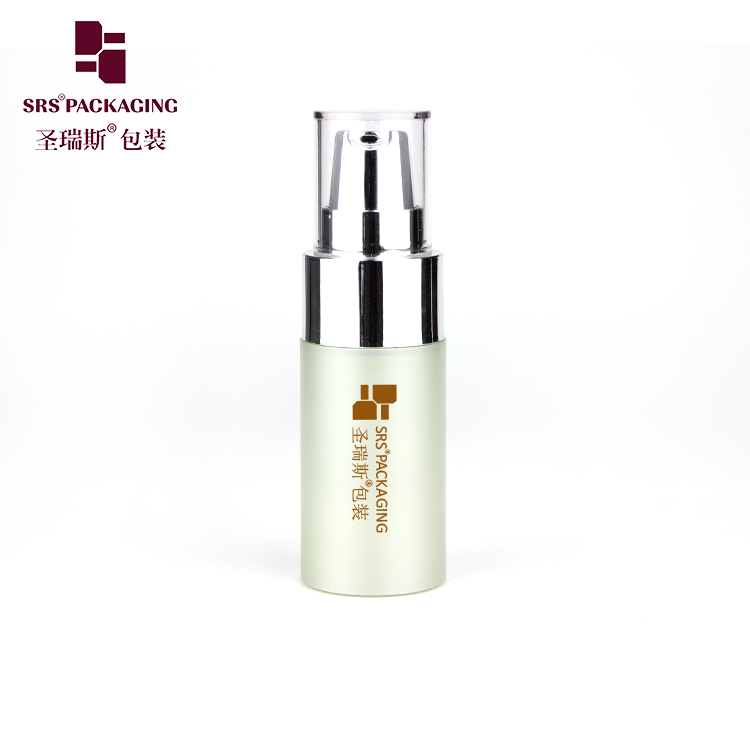 15ml 30ml 50ml beauty foundation airless silver pump bottle