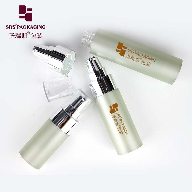 15ml 30ml 50ml beauty foundation airless silver pump bottle