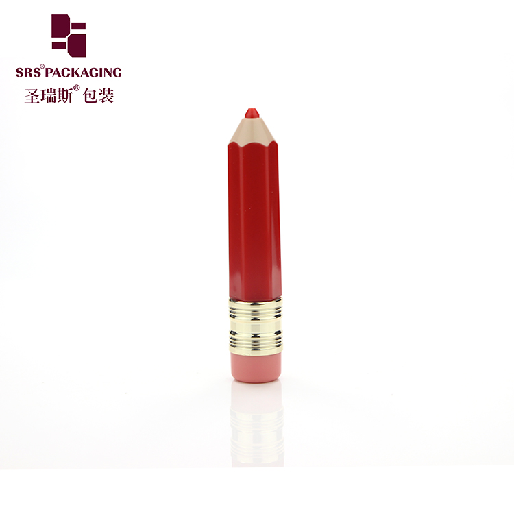 pencil shape plastic empty transparent wholesale lipgloss packaging