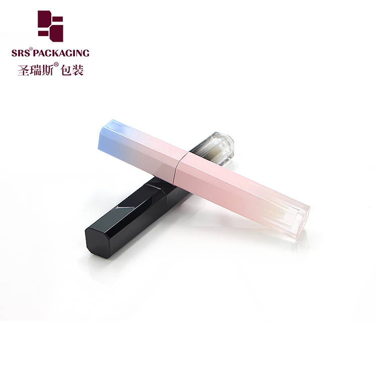 long square shape plastic cosmetic beauty packaging lip gloss tube