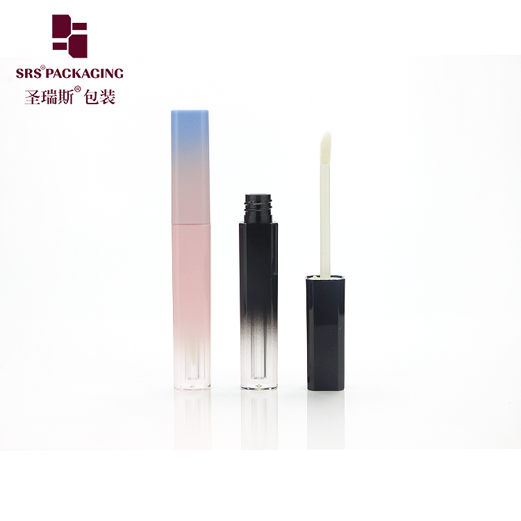 long square shape plastic cosmetic beauty packaging lip gloss tube