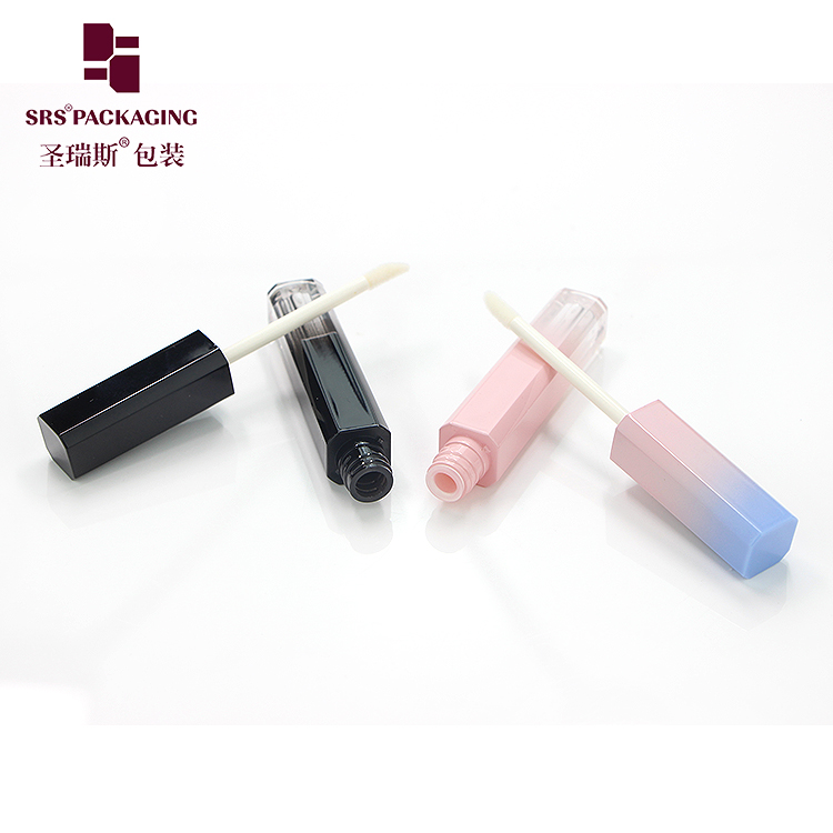 long square shape plastic cosmetic beauty packaging lip gloss tube