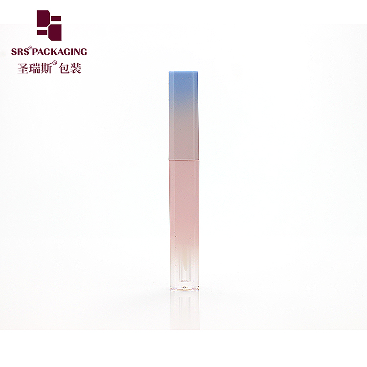 long square shape plastic cosmetic beauty packaging lip gloss tube