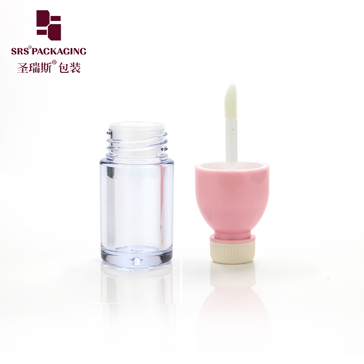 unique shape 5ml cute cosmetic skin care transparent lip gloss tube