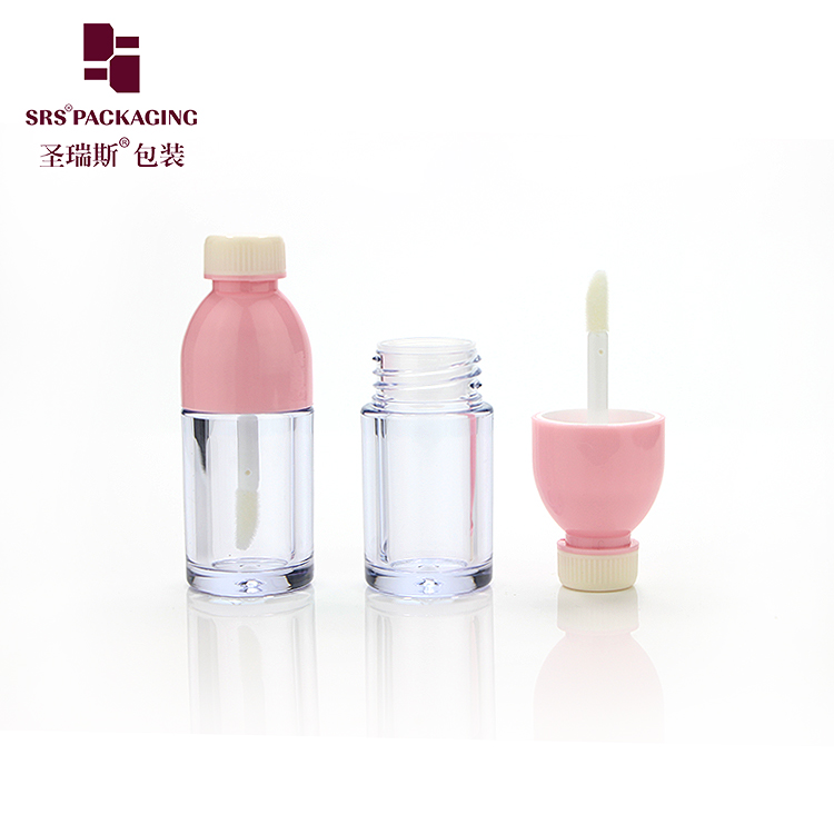 unique shape 5ml cute cosmetic skin care transparent lip gloss tube