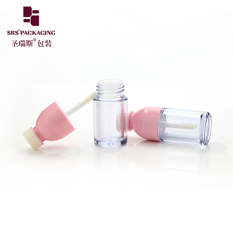 unique shape 5ml cute cosmetic skin care transparent lip gloss tube