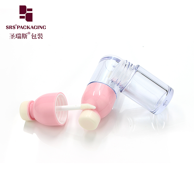 unique shape 5ml cute cosmetic skin care transparent lip gloss tube