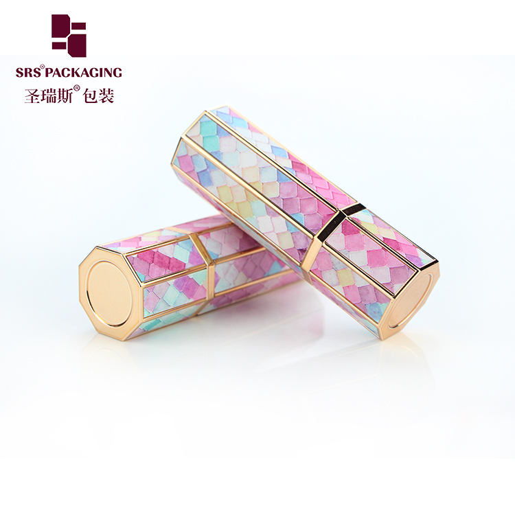 new arrival high quality competitive price polygon shape colorful 12.1mm fresh active lipstick tube