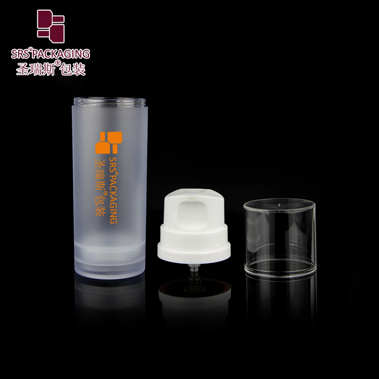 wholesale empty plastic airless pump bottle 50ml 120ml 180ml matte frosted finish cosmetic packaging bottle