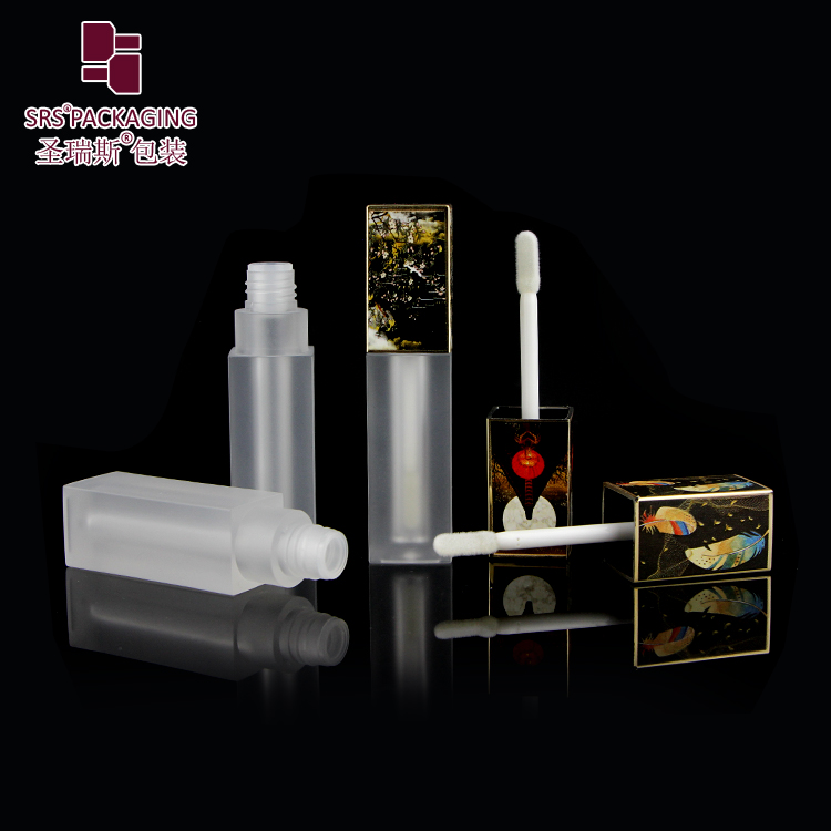 Empty cosmetic square shape cosmetic frost 2ml wholesale lip gloss tubes