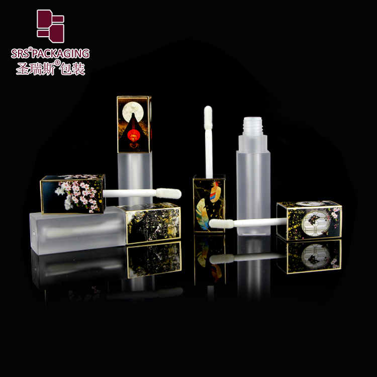 Empty cosmetic square shape cosmetic frost 2ml wholesale lip gloss tubes