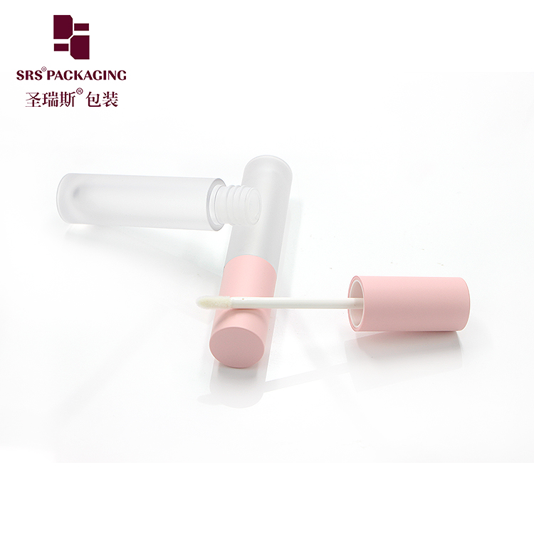 SRS new arrival high quality competitive price long and thin round shape clear matte lipgloss tube