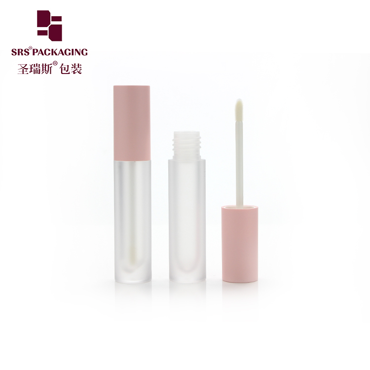 SRS new arrival high quality competitive price long and thin round shape clear matte lipgloss tube