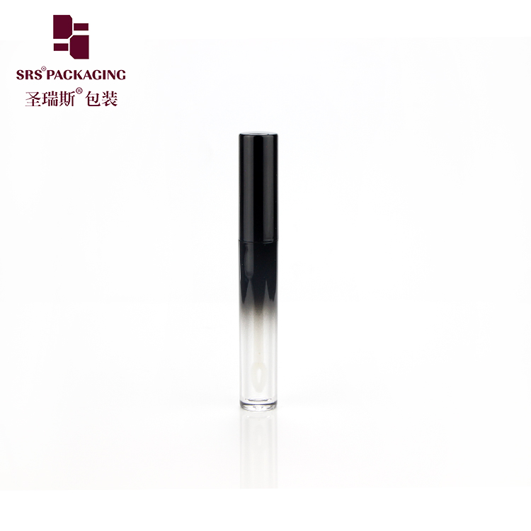 Wholesale Black Plastic Lipgloss Tube Empty Cosmetic Liquid Packaging Container 3.5ml