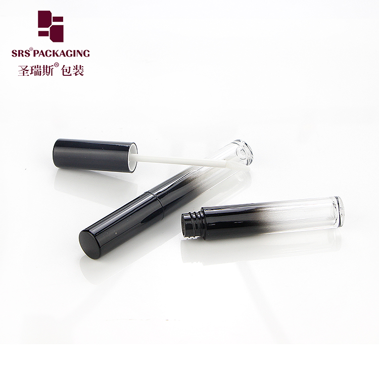 Wholesale Black Plastic Lipgloss Tube Empty Cosmetic Liquid Packaging Container 3.5ml