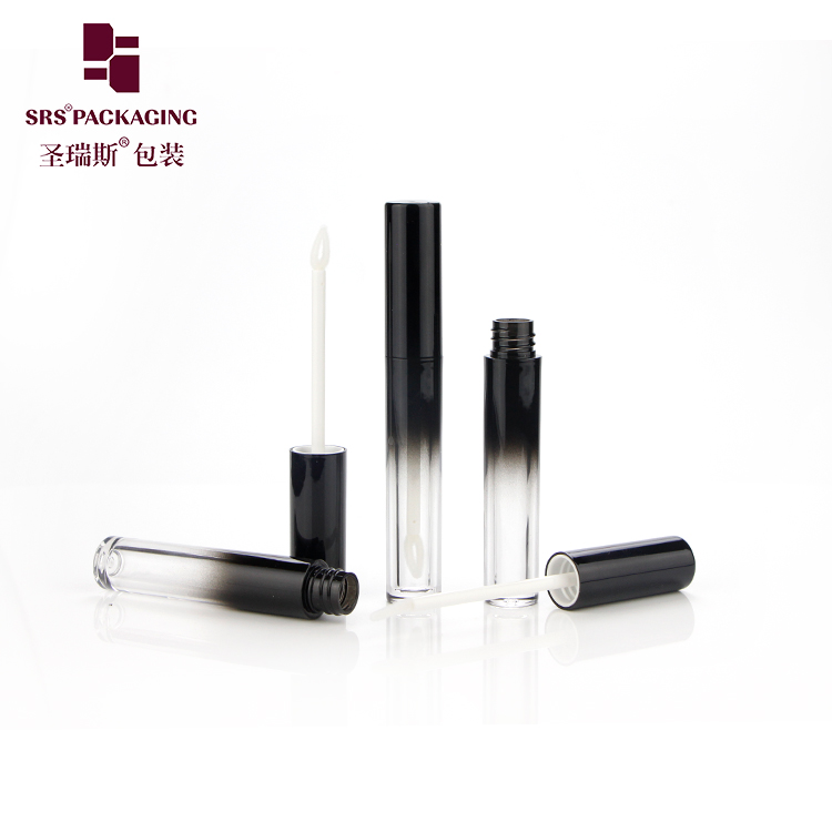 Wholesale Black Plastic Lipgloss Tube Empty Cosmetic Liquid Packaging Container 3.5ml