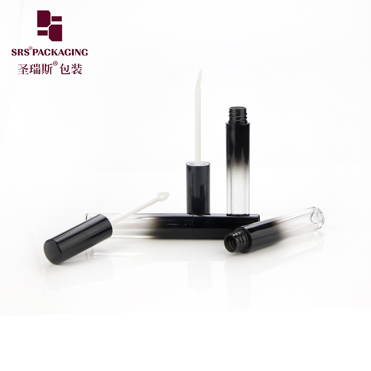 Wholesale Black Plastic Lipgloss Tube Empty Cosmetic Liquid Packaging Container 3.5ml