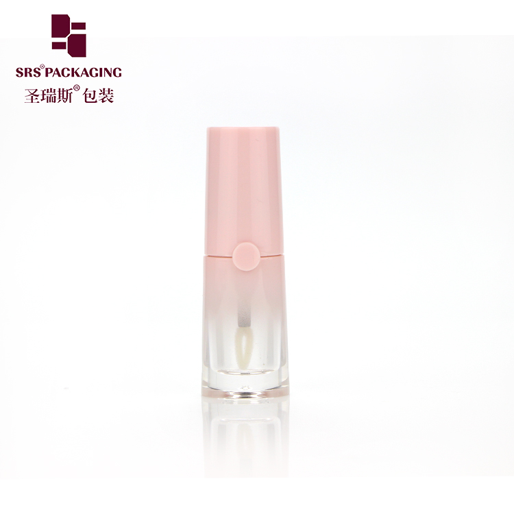 Factory wholesale custom lip blam oil tubes unique round pink lipgloss tube