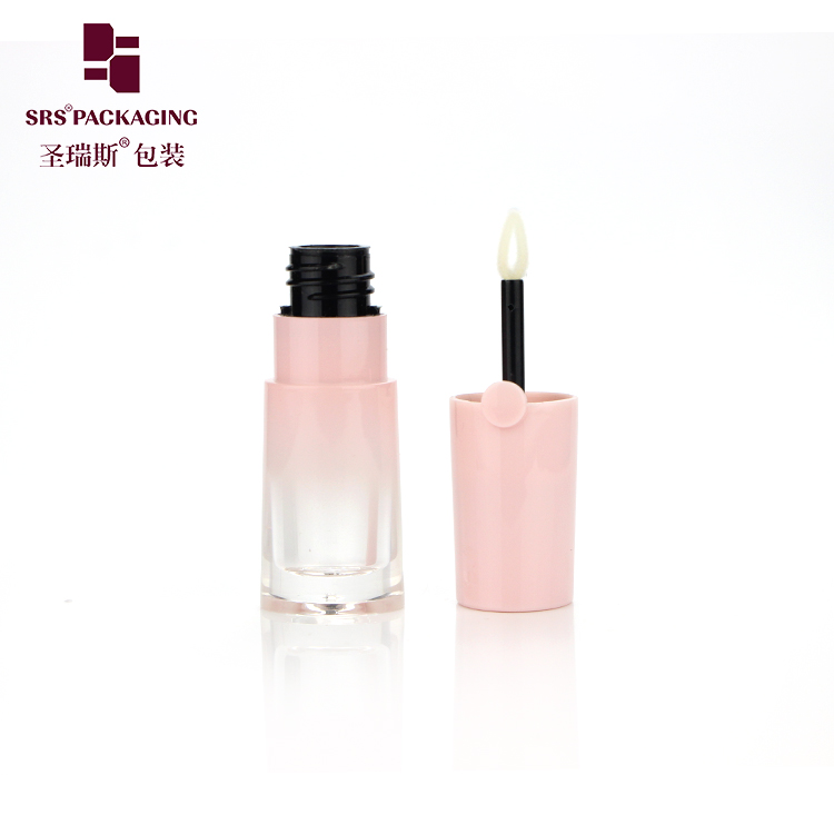 Factory wholesale custom lip blam oil tubes unique round pink lipgloss tube