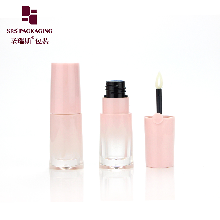 Factory wholesale custom lip blam oil tubes unique round pink lipgloss tube