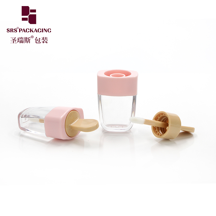 ice-cream stick shape unique cute lip gloss tubes clear