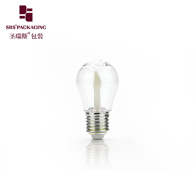 lamp bulb shape transparent cosmetic wholesale high quality lipgloss tube