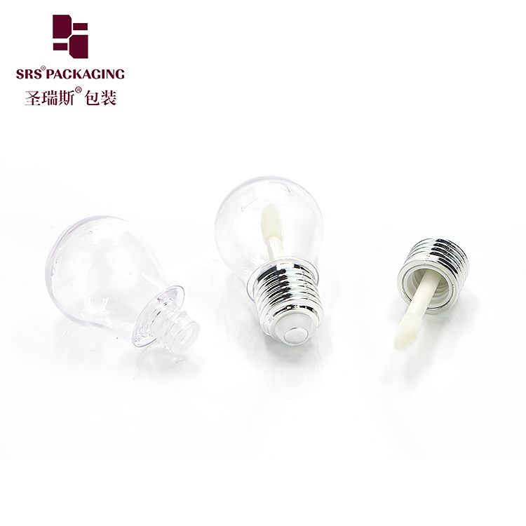 lamp bulb shape transparent cosmetic wholesale high quality lipgloss tube