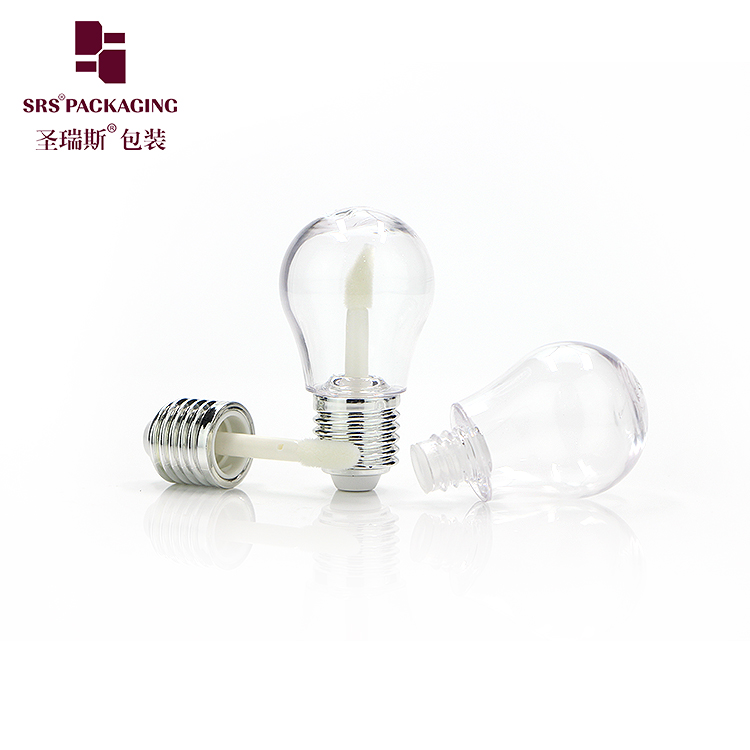 lamp bulb shape transparent cosmetic wholesale high quality lipgloss tube