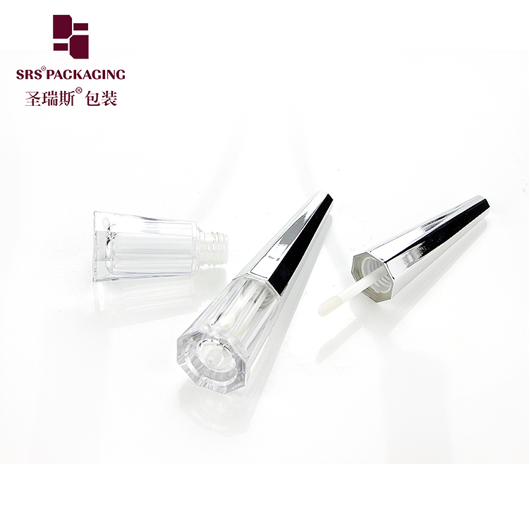 2020 wholesale empty unique cute cone lip gloss tube clear lip liquid container with wands