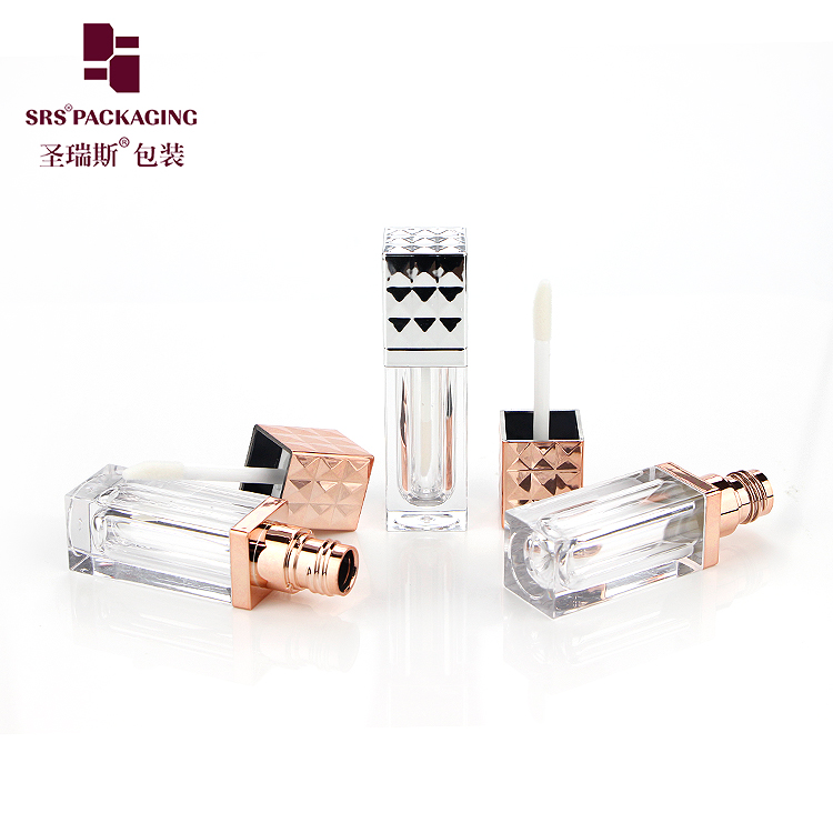 High Quality Empty Square Lip Gloss Tube Plastic Containers Cosmetic Packaging